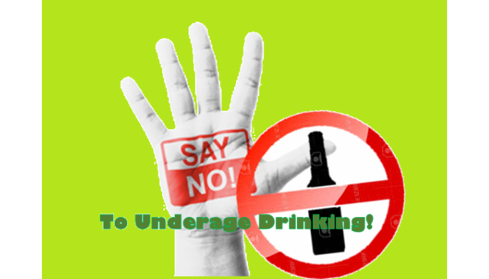no underage drinking sign